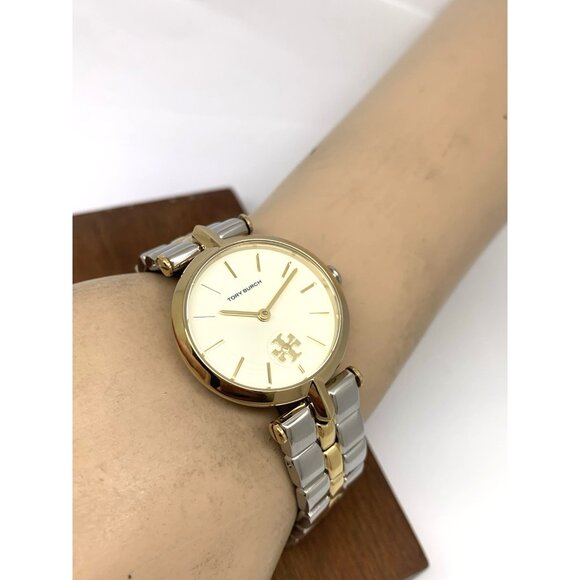 Tory Burch Women\'s Watch TBW2044 Kira Quartz Cream Dial Two Tone Steel 30mm main image 4